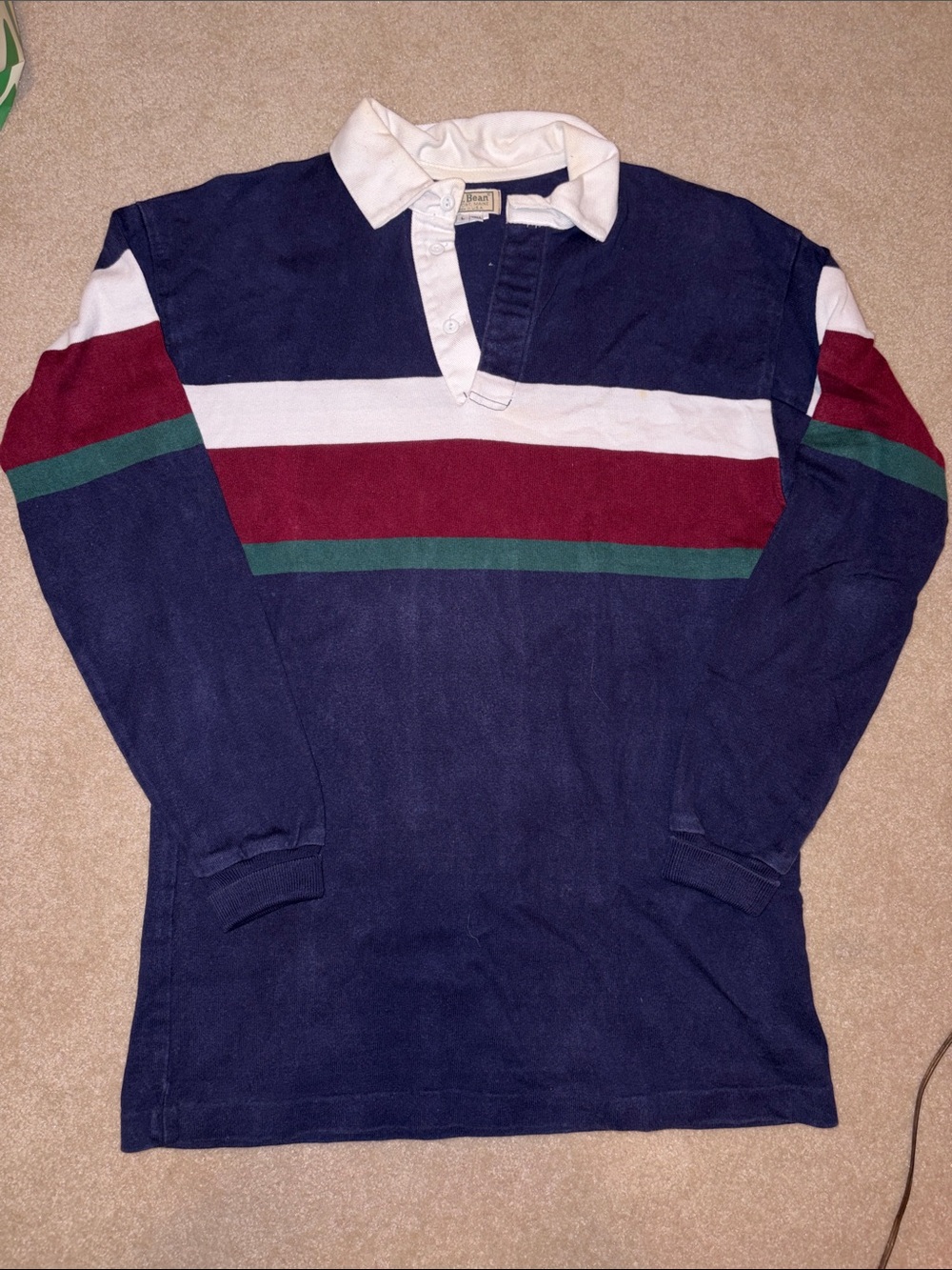 Men's Navy Rugby LL Bean Shirt